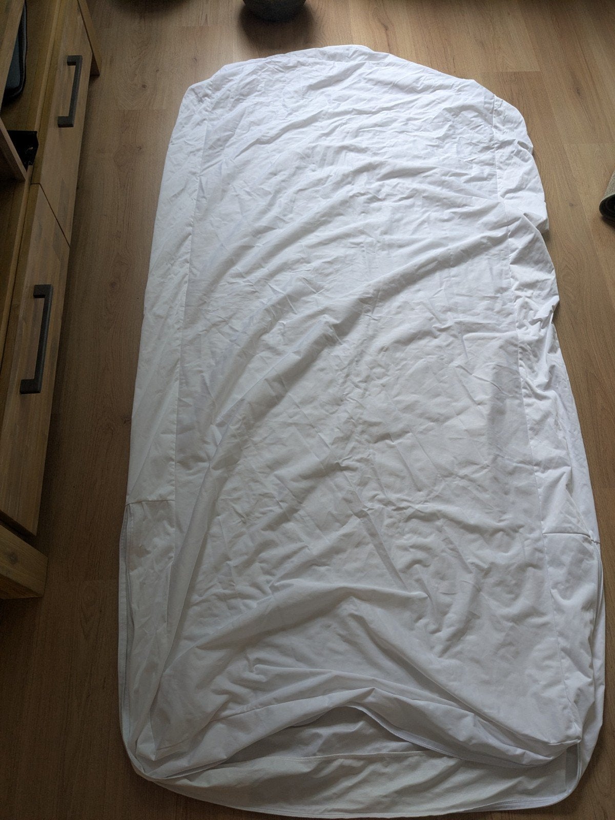 Twee hoeslakens 90x200cm, Huis en Inrichting, Slaapkamer | Beddengoed, Ophalen, Eenpersoons, Zo goed als nieuw, Wit