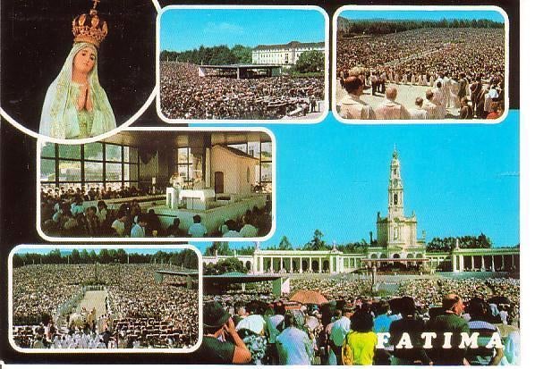 Ansichtkaart	Fàtima (Portugal)	6-luik, Verzenden, 1960 tot 1980, Gelopen, Overig Europa