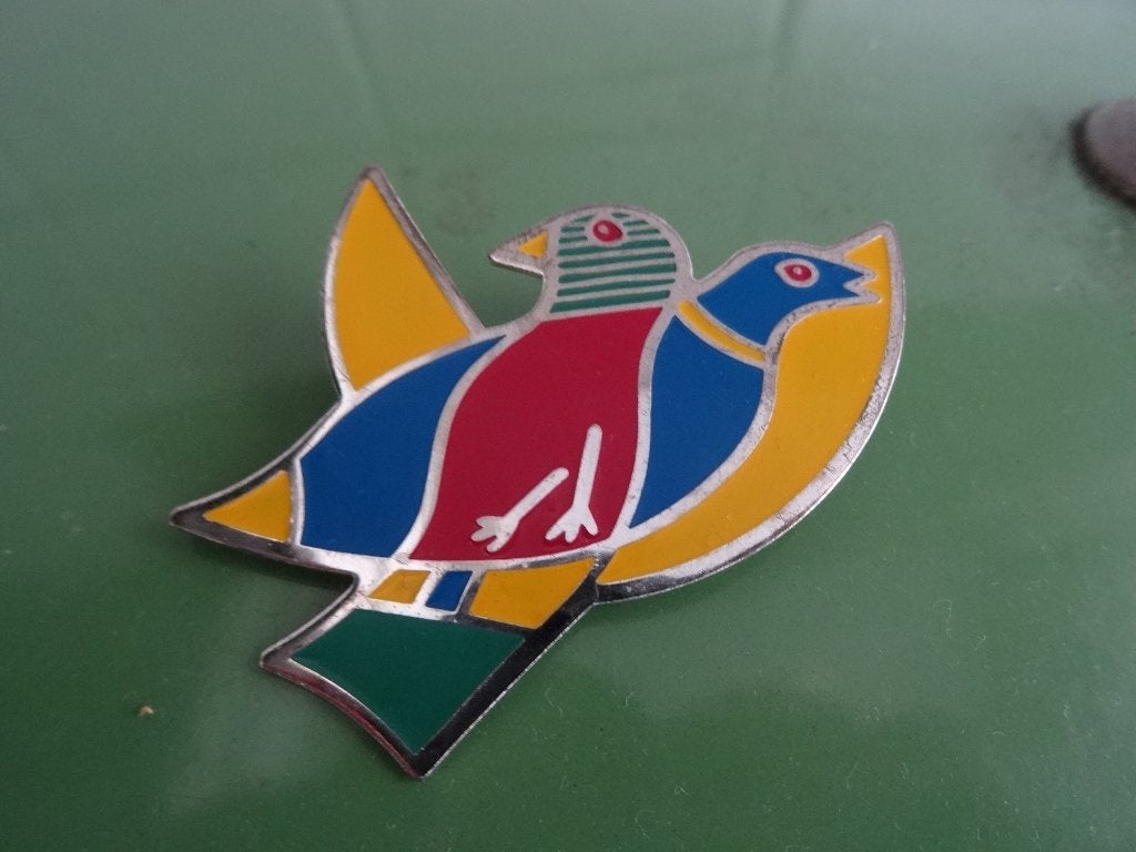 Vintage broche Corneille 2 vogels, Ophalen, Overige materialen, 4 tot 7 cm, Overige kleuren