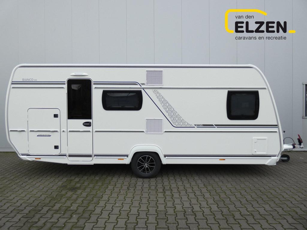 Fendt Bianco Selection 550 SKM actieprijs, incl. opties, Caravans en Kamperen, Caravans, Schokbreker, Bedrijf, Treinzit, Overige typen