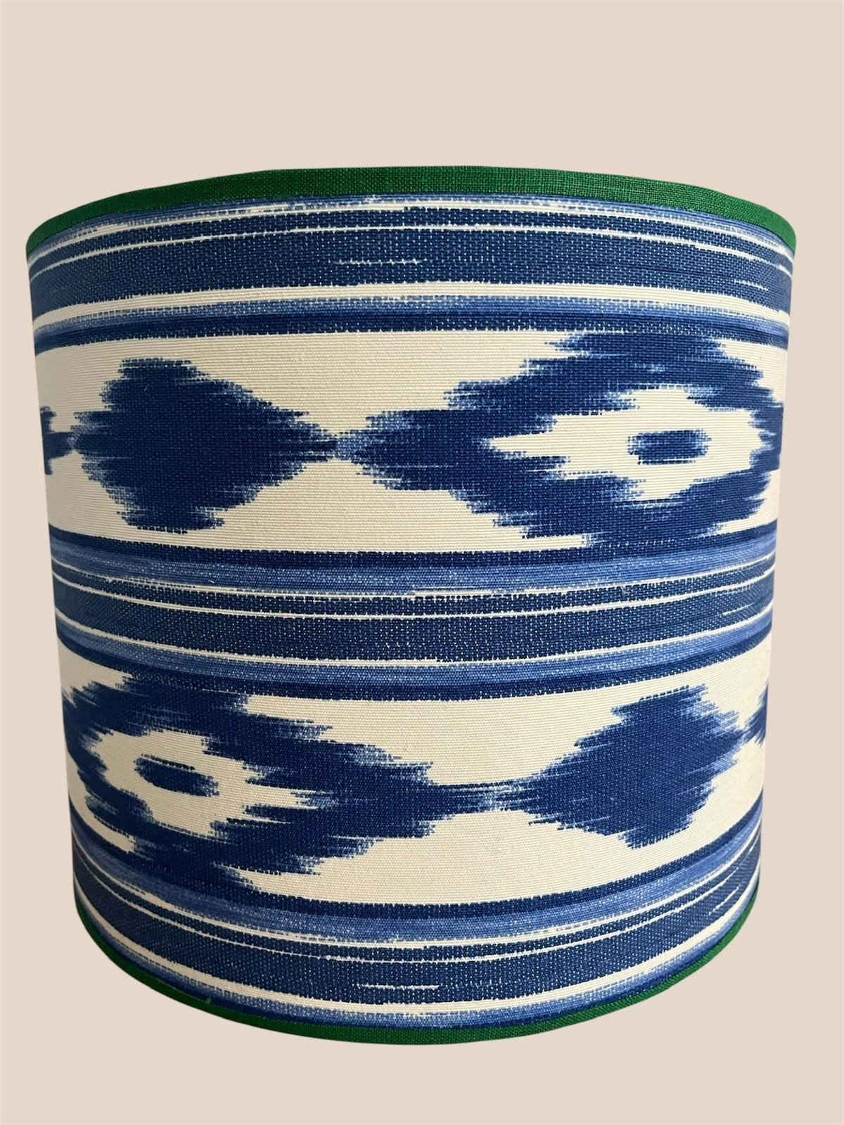 Lampenkap blauw / wit ikat patroon, Ophalen of Verzenden, Nieuw, Blauw
