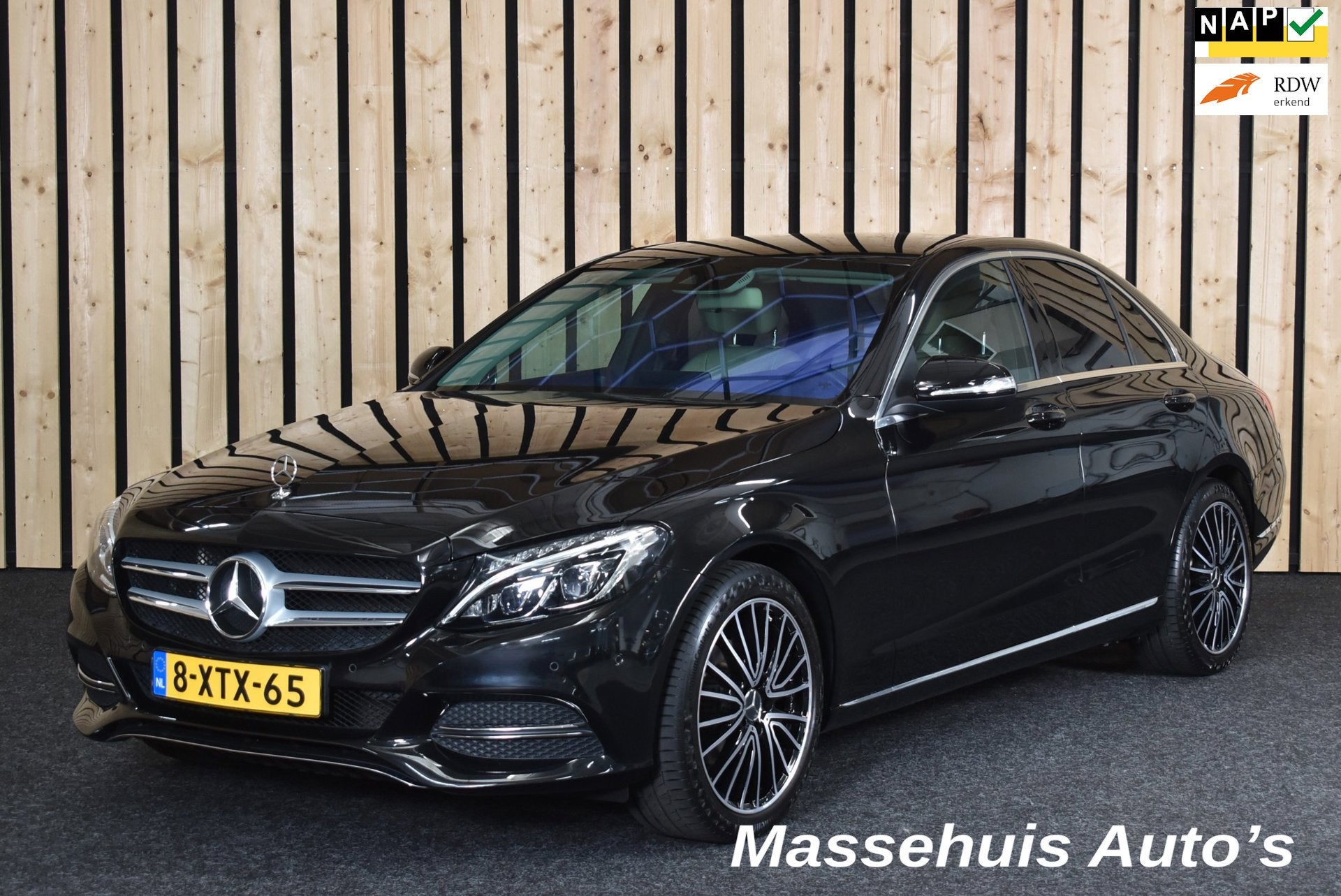 Mercedes-Benz C-klasse 180 Ambition Comfort Automaat 88dkm B, Auto's, Automaat, Zwart, Bedrijf, Sedan