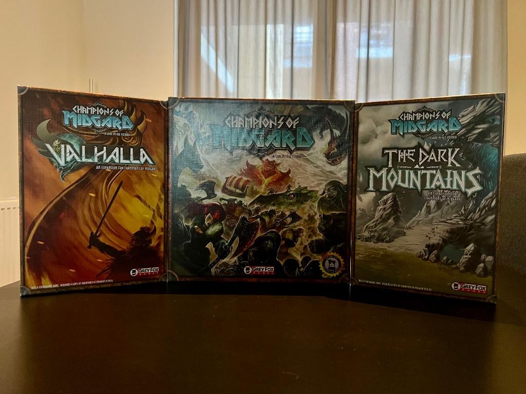 Champions of Midgard + Uitbreidingen (Complete Set), Een of twee spelers, Verzenden, Nieuw, Grey Fox Games