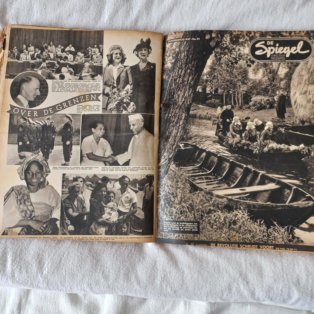 Ingebonden bladen van de Spiegel 1947, Europa, Ophalen of Verzenden, 20e eeuw of later, Gelezen