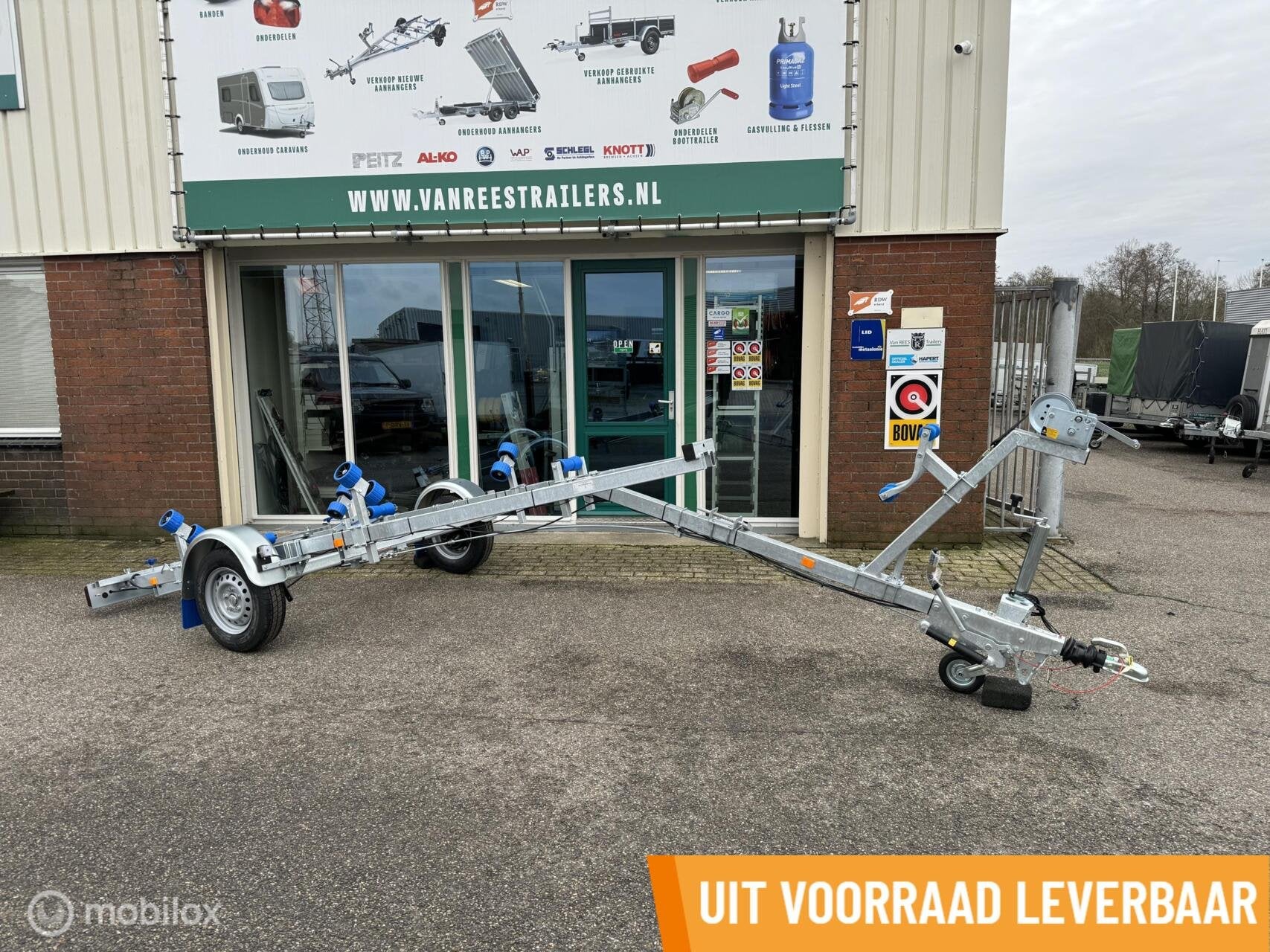 NIEUW Kanteltrailer 5.2-6.5m 1300kg kantelbaar, Watersport en Boten, Nieuw, Overige typen, Geremd