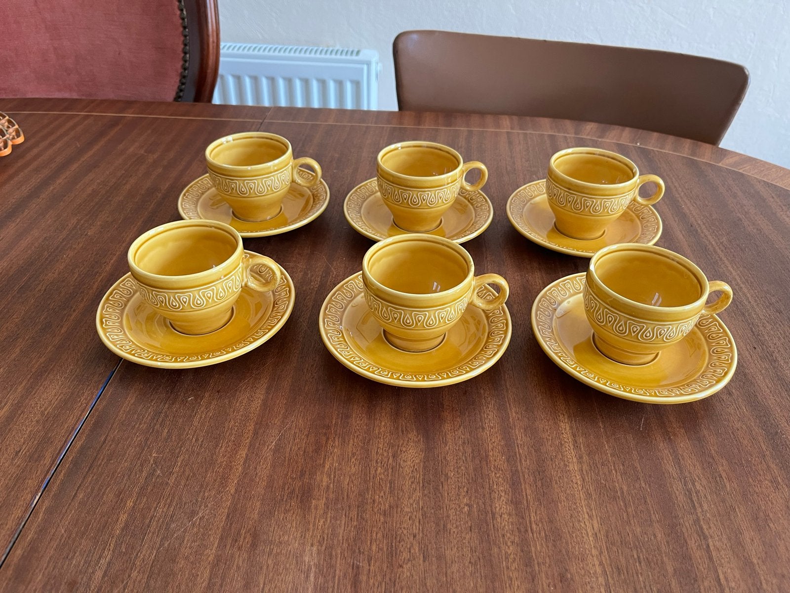 6 sets vintage Paonossim Treviso Italiaanse kopjes jr 60/70, Ophalen