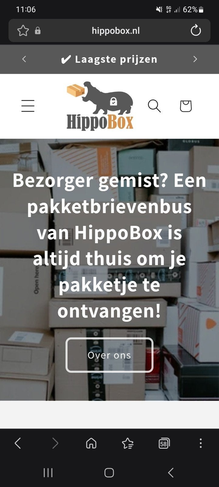 Webshop ter overname: HippoBox, Ophalen of Verzenden