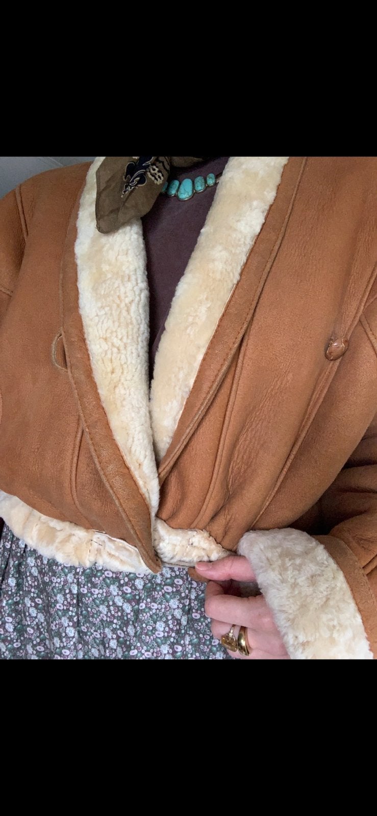 Vintage shearling cropped lammy coat S M bomberjack, -, Ophalen of Verzenden, Zo goed als nieuw, Maat 36 (S)