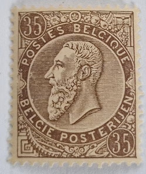 Belgie 1884-1891 - OBP 49 - Koning Leopold II, Ophalen of Verzenden, Postfris, Postfris, Staatshoofden