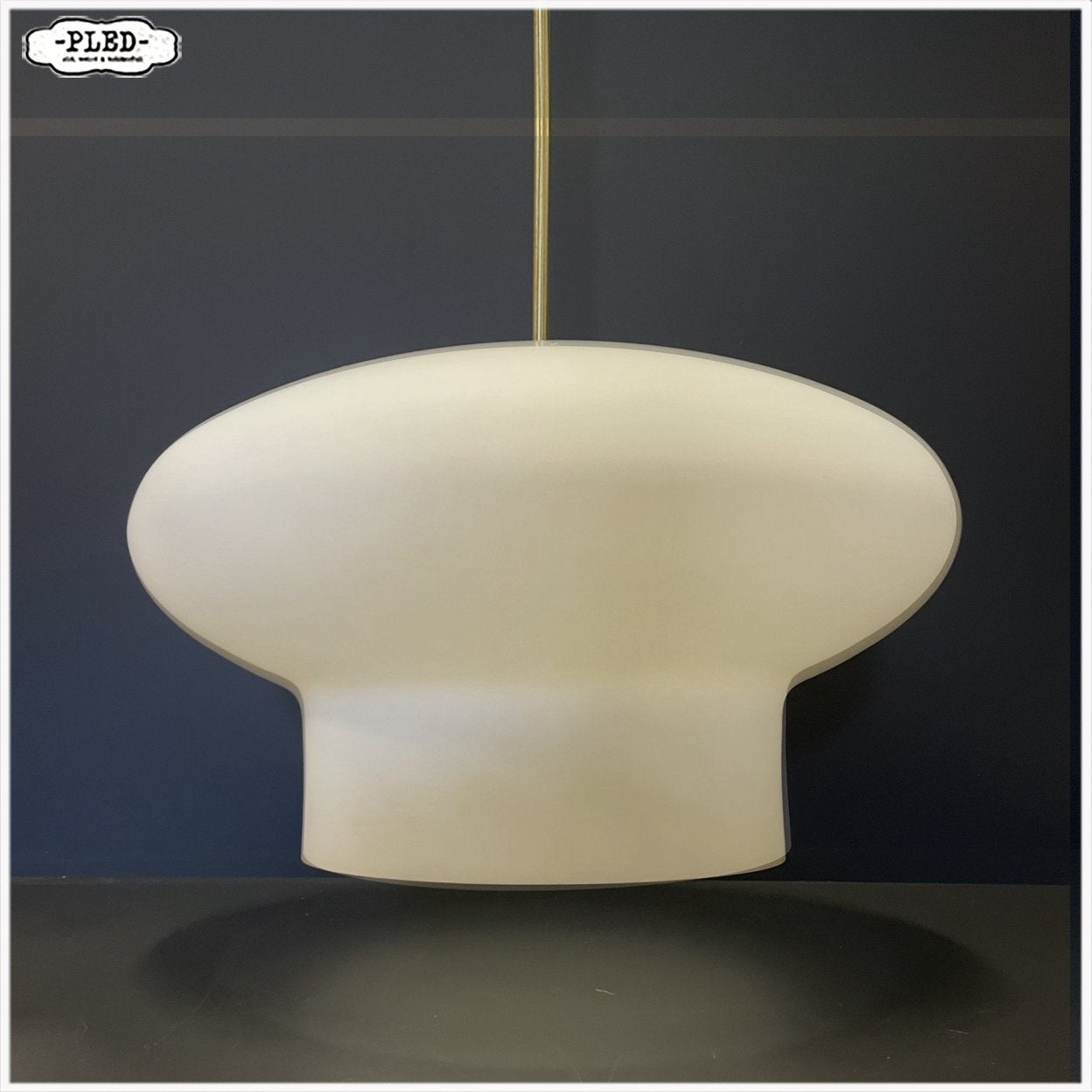 Grote opaline pendellamp 49cm  doorsnee Napako Lamp Hanglamp, Ophalen, Gebruikt, Nb, Nb