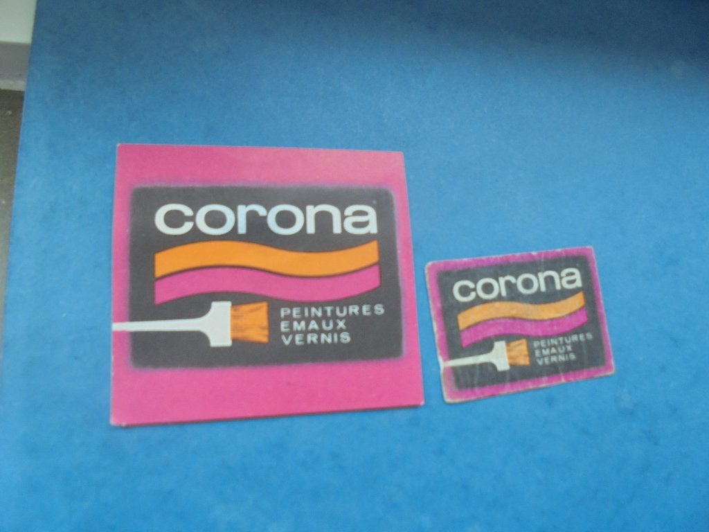 2 oude lucifermerken Corona Vernis, Verzamelen, Ophalen of Verzenden, Zo goed als nieuw, Luciferdoosjes of -merken