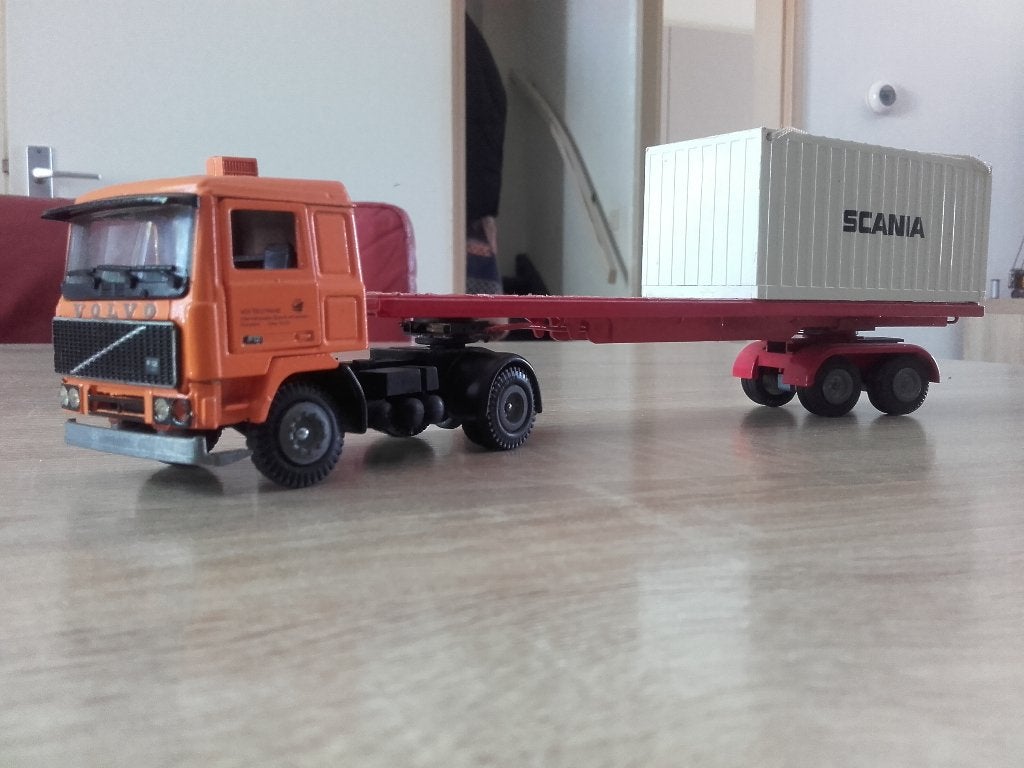 Tekno Hulotrailer hand gemaakt., Ophalen of Verzenden, Gebruikt, Bus of Vrachtwagen, Tekno