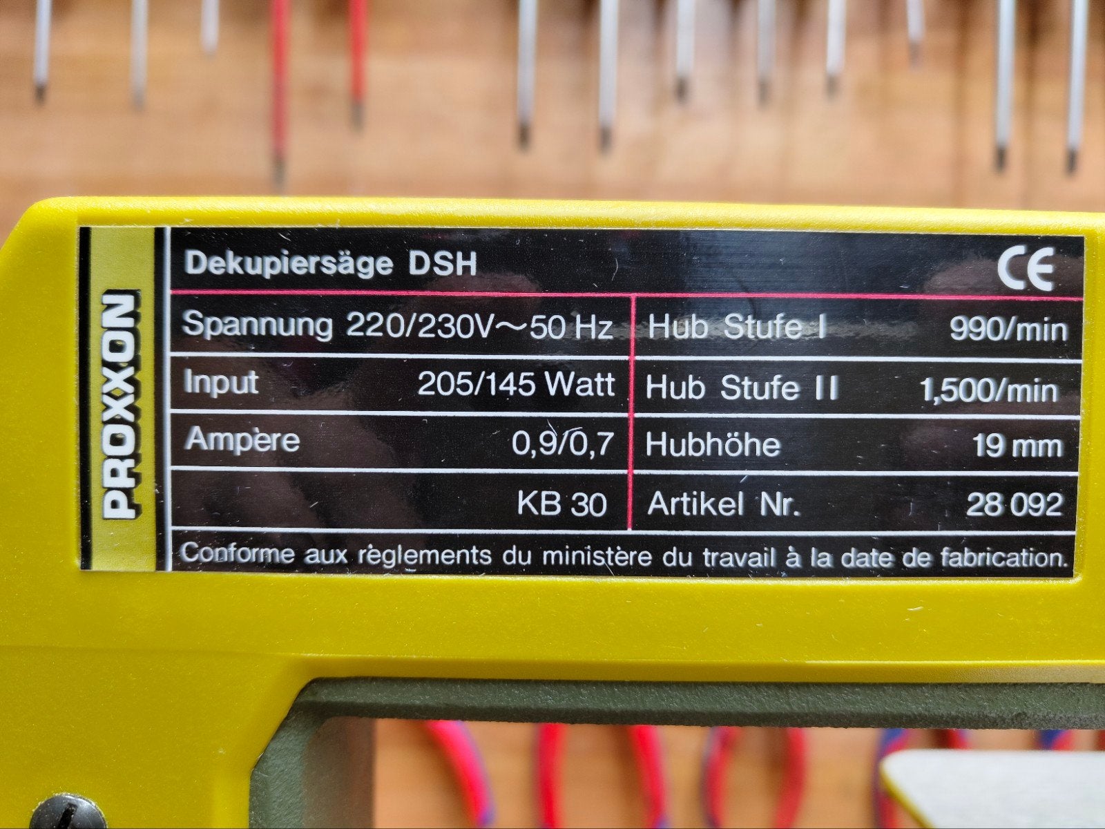 Proxxon DSH figuurzaagmachine, Ophalen, Minder dan 30 mm, Proxxon, Decoupeerzaag