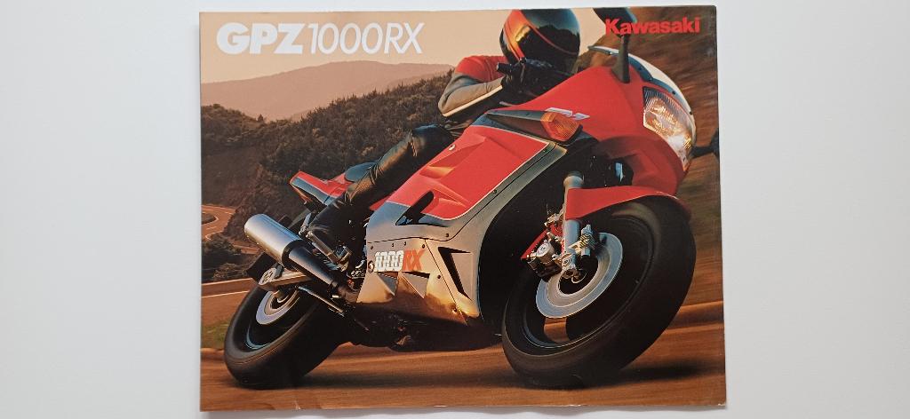 Folder Kawasaki GPZ 1000 RX, Motoren, Handleidingen en Instructieboekjes, Ophalen of Verzenden, Kawasaki
