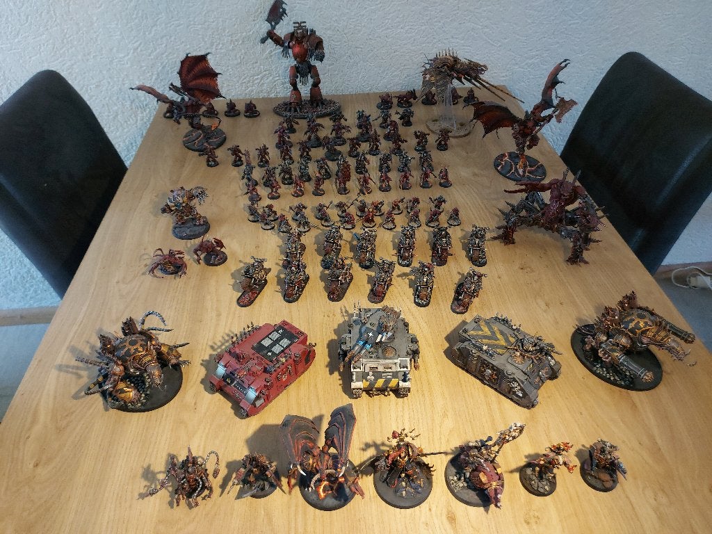 Warhammer 40K Chaos Space Marines & Chaos Daemons, Ophalen, Gebruikt, 1:50 of kleiner, Figuur of Figuren