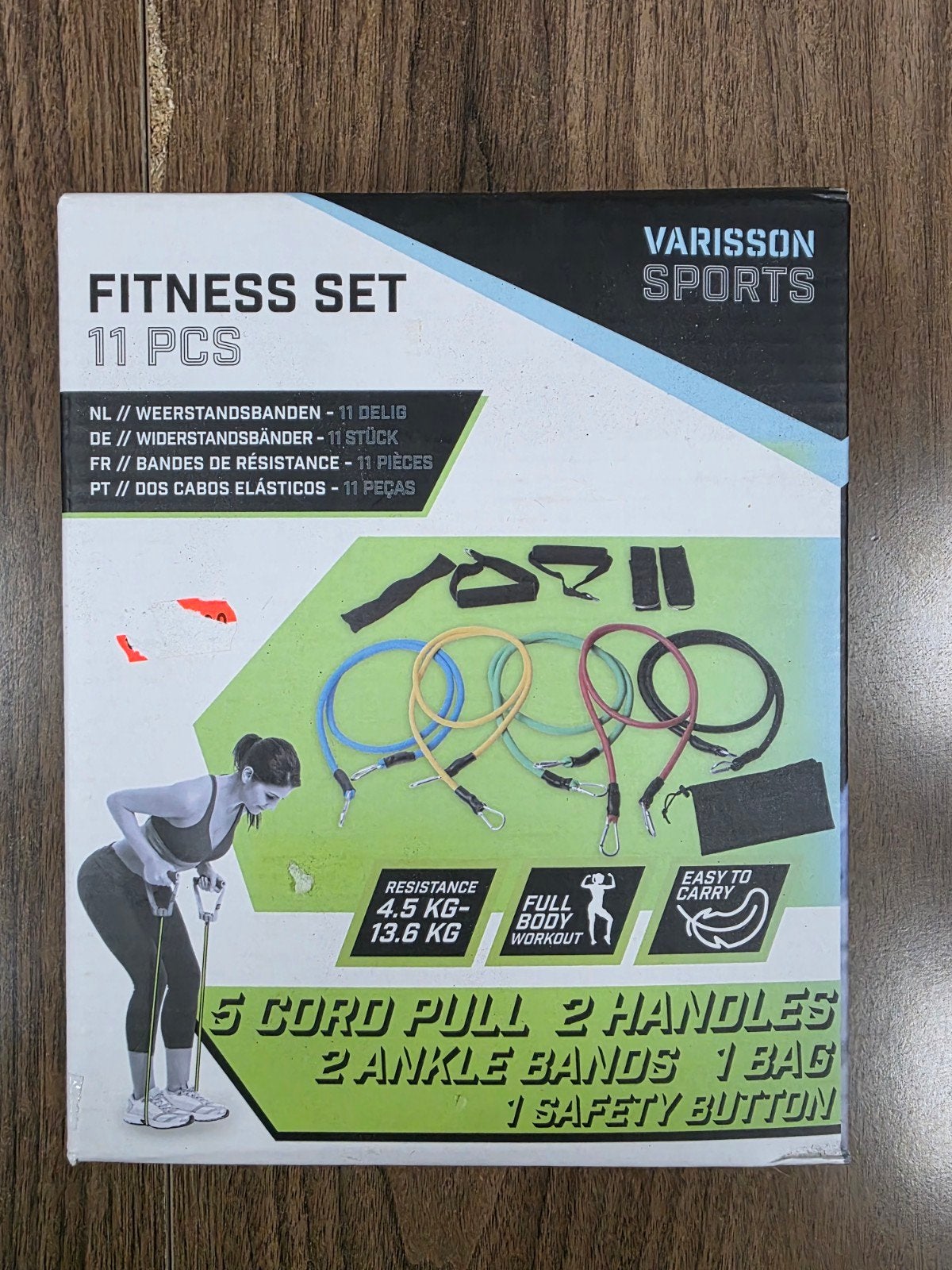 Varisson Sports Fitness Set - 11-delige Weerstandsbanden Set, Sport en Fitness, Ophalen of Verzenden, Nieuw