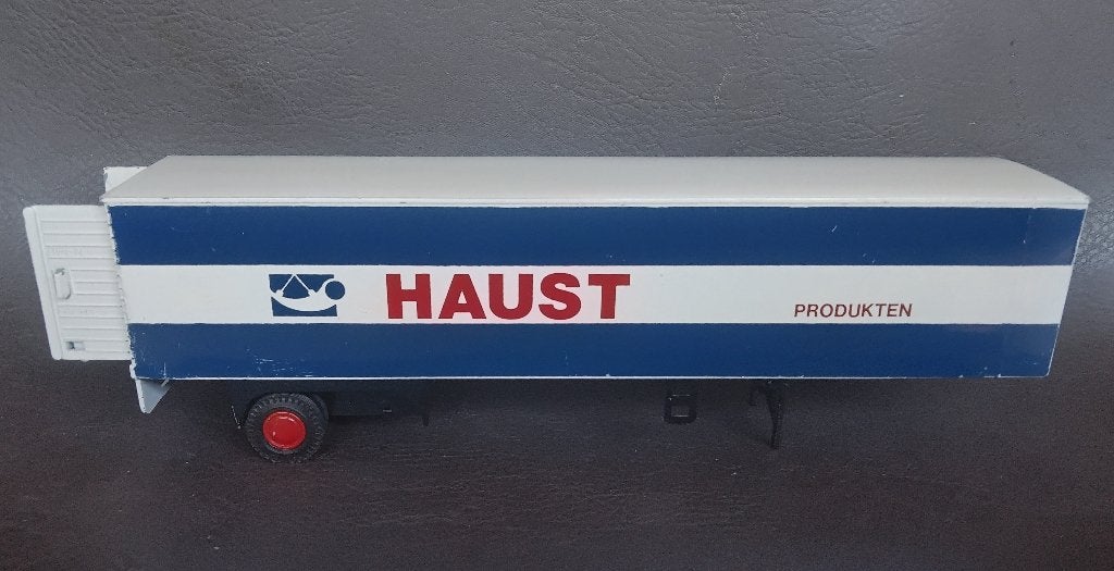 Vintage Lion toys Car DAF Eurotrailer Haust trailer deuren, Ophalen of Verzenden, Gebruikt, Bus of Vrachtwagen, Lion Toys