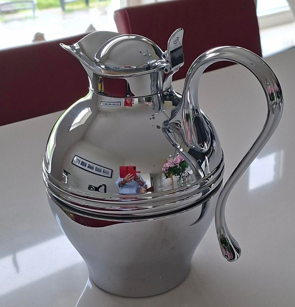 Vintage Alfi Thermoskan - Chroom, 1.0L, Made in Germany, Zilver, Ophalen of Verzenden, Metaal, Overige merken