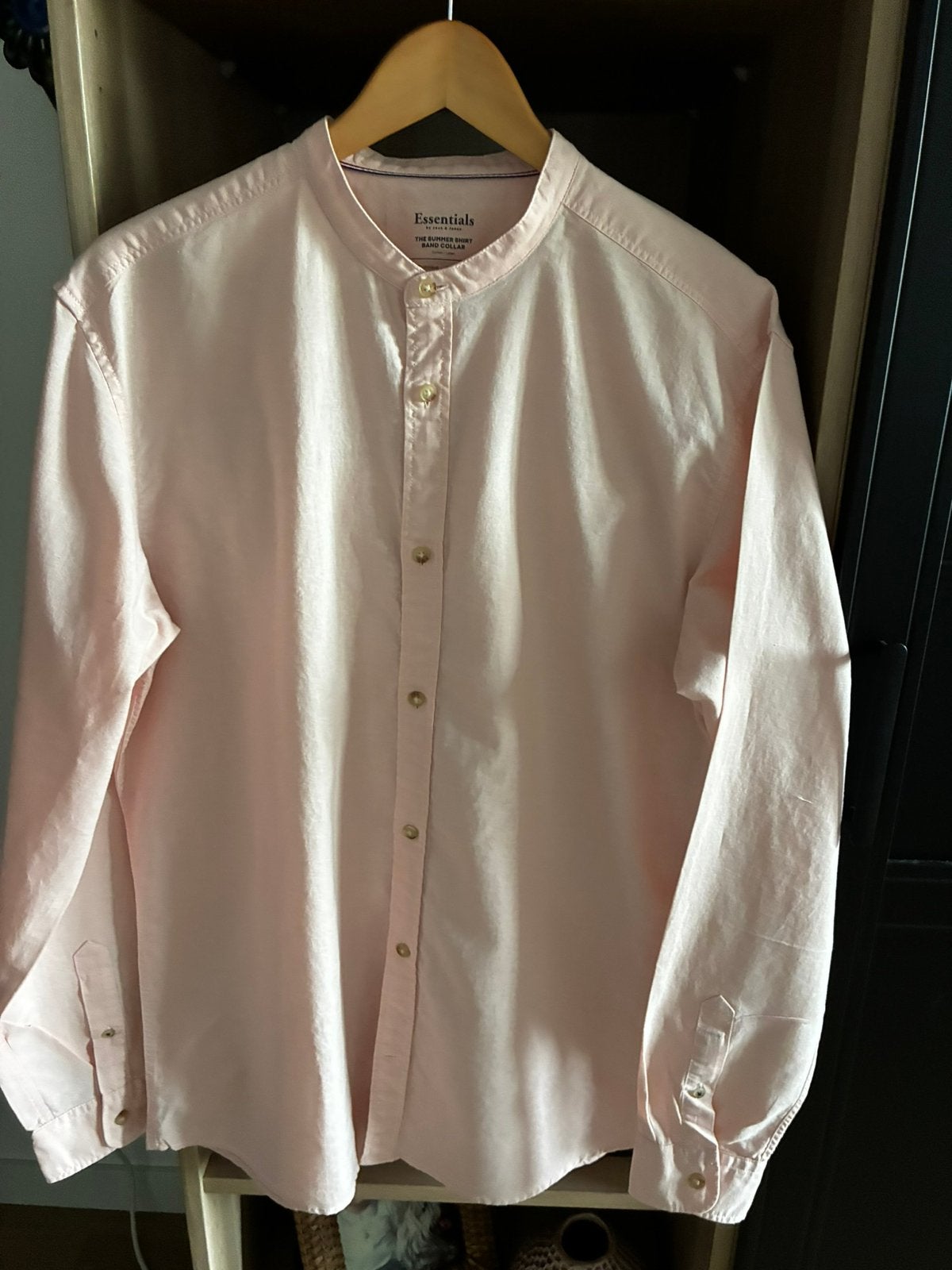 Heren overhemd maat xl Essentials, Ophalen of Verzenden, Zo goed als nieuw, Oranje, Halswijdte 43/44 (XL)