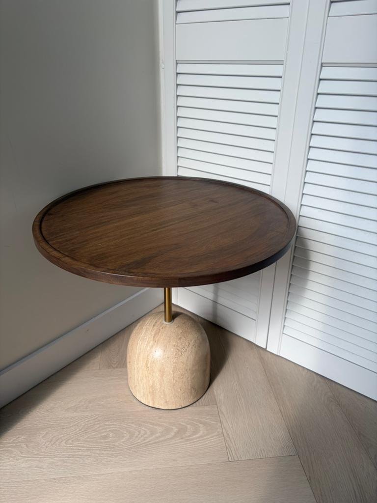 Rivièra Maison Salontafel Malibu Bruin Ø55cm, Ophalen, 50 tot 100 cm, Zo goed als nieuw, Minder dan 50 cm