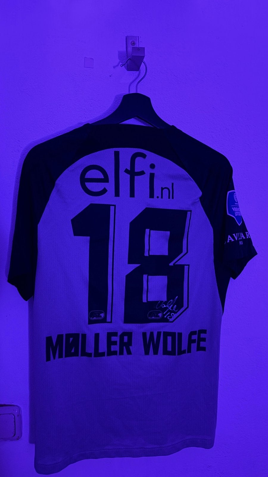 David møller wolfe match worn shirt (met handtekening), Maat M, Ophalen of Verzenden, Gebruikt, Shirt