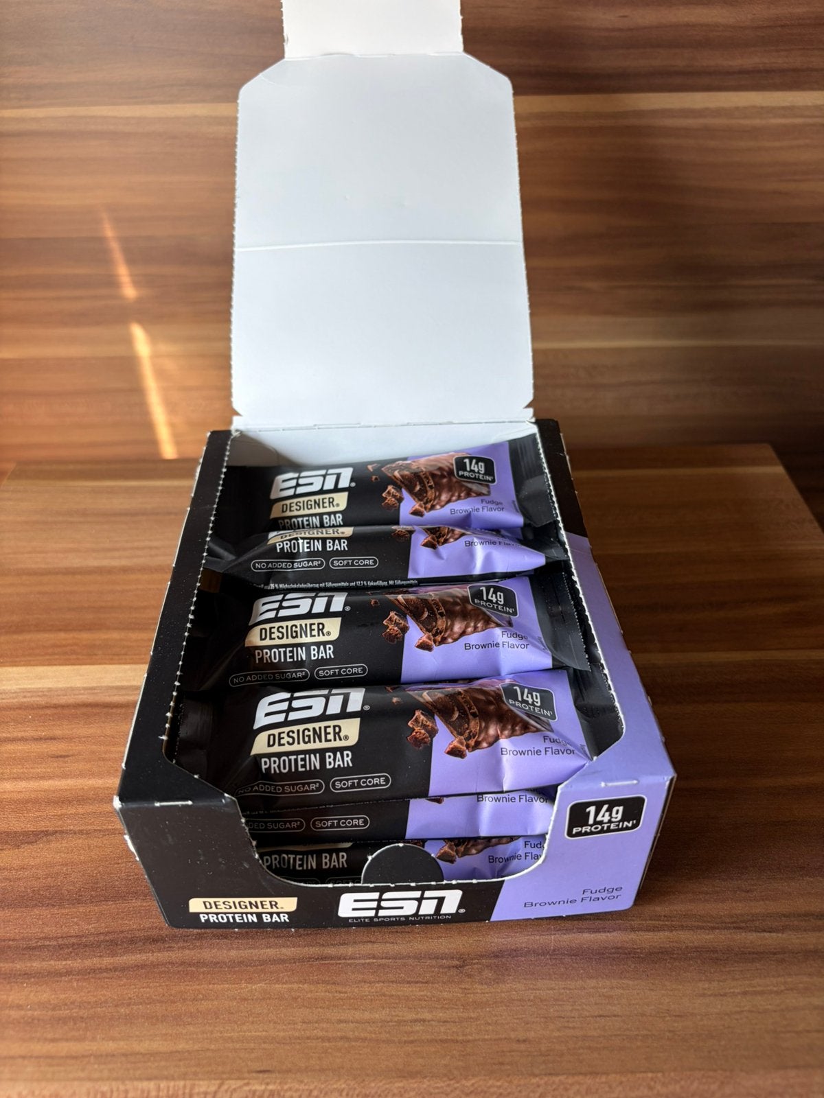 ESN Designer Protein Bar Fudge Brownie Flavor Doos(12 stuks), Sport en Fitness, Ophalen, Nieuw, Overige typen