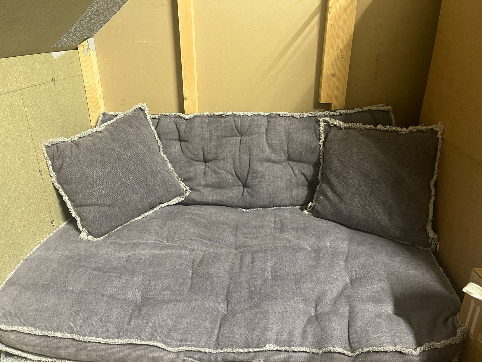 Palletkussens set (6 kussens + 2 sierkussens), Tuin en Terras, Tuinsets en Loungesets, Ophalen, Gebruikt, 2 zitplaatsen