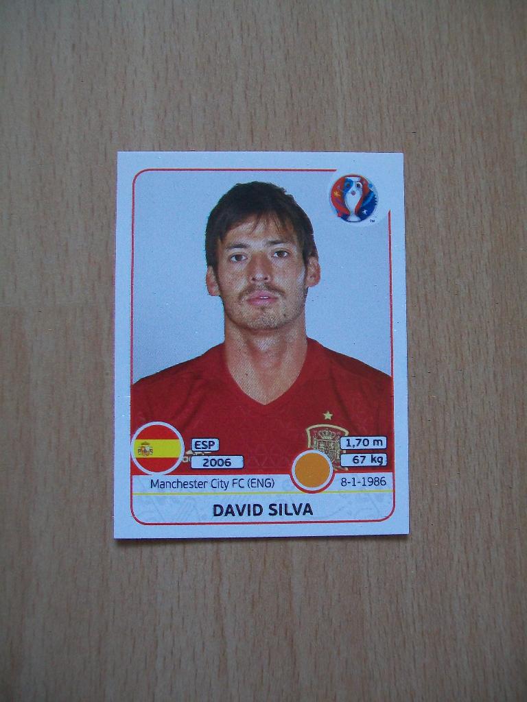 Voetbalplaatje UEFA Euro 2016 Panini nr.368 David Silva, Ophalen of Verzenden, Nieuw, Buitenlandse clubs, Poster, Plaatje of Sticker