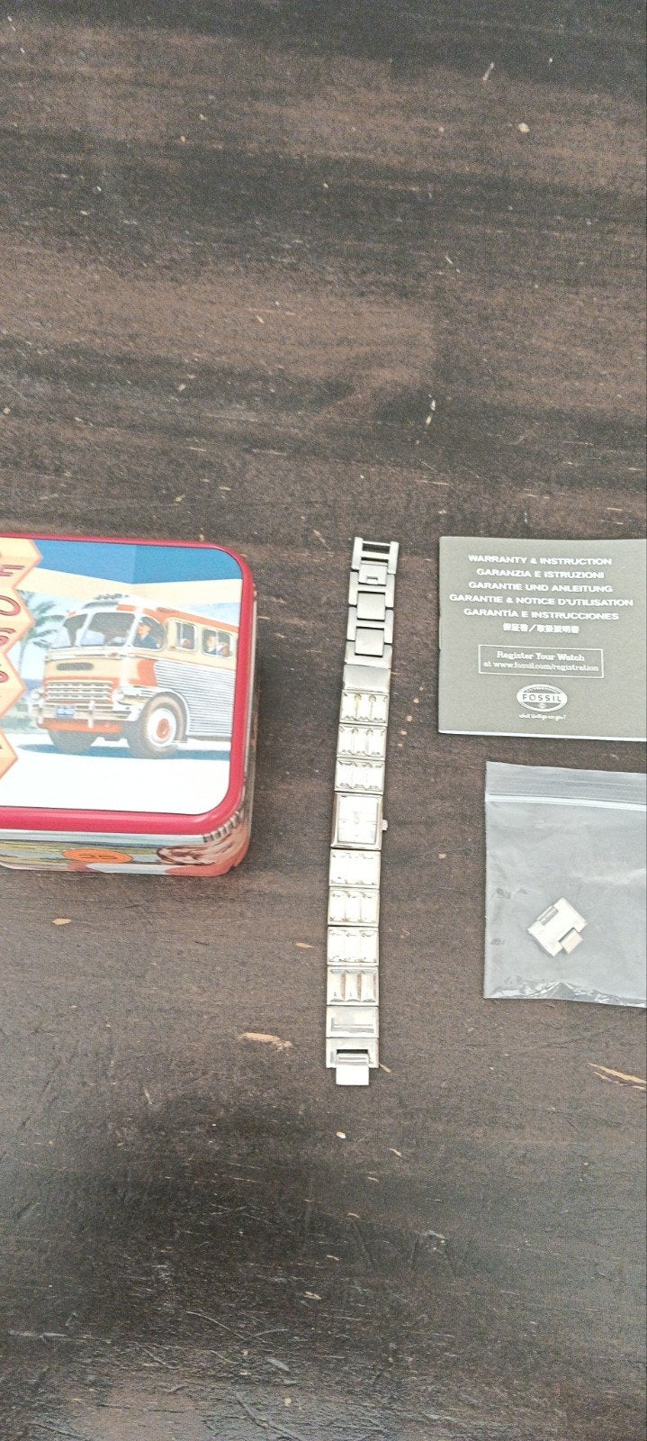 Fossil dameshorloge met strass en originele verpakking, Ophalen of Verzenden