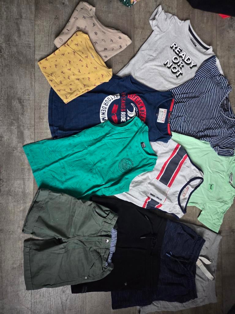 Jongens zomerkledingpakket maat 128 (Cars, Z8, Retour, etc.), Fietsen en Brommers, Ophalen, Gebruikt, Overige merken
