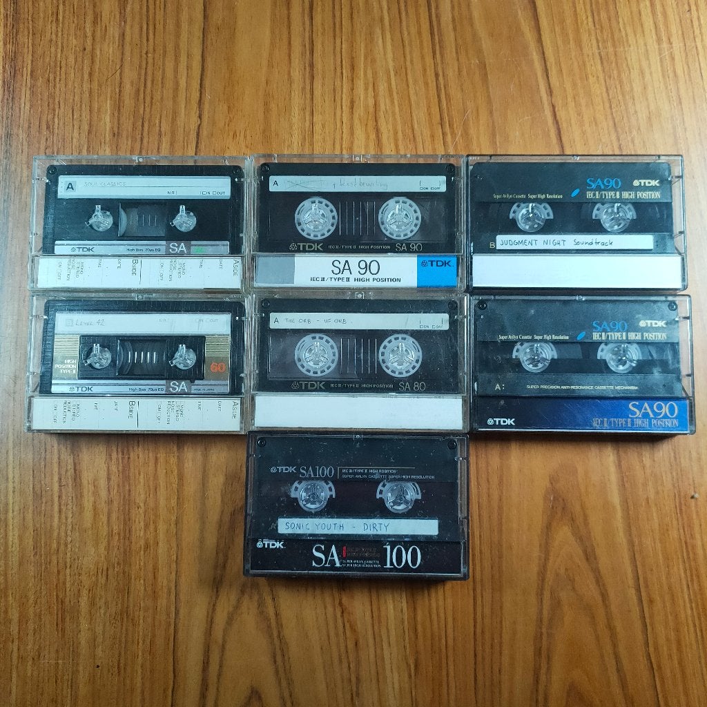 TDK SA Cassettes 7x Various Types, Ophalen of Verzenden, Gebruikt, Overige genres, 2 t/m 25 bandjes