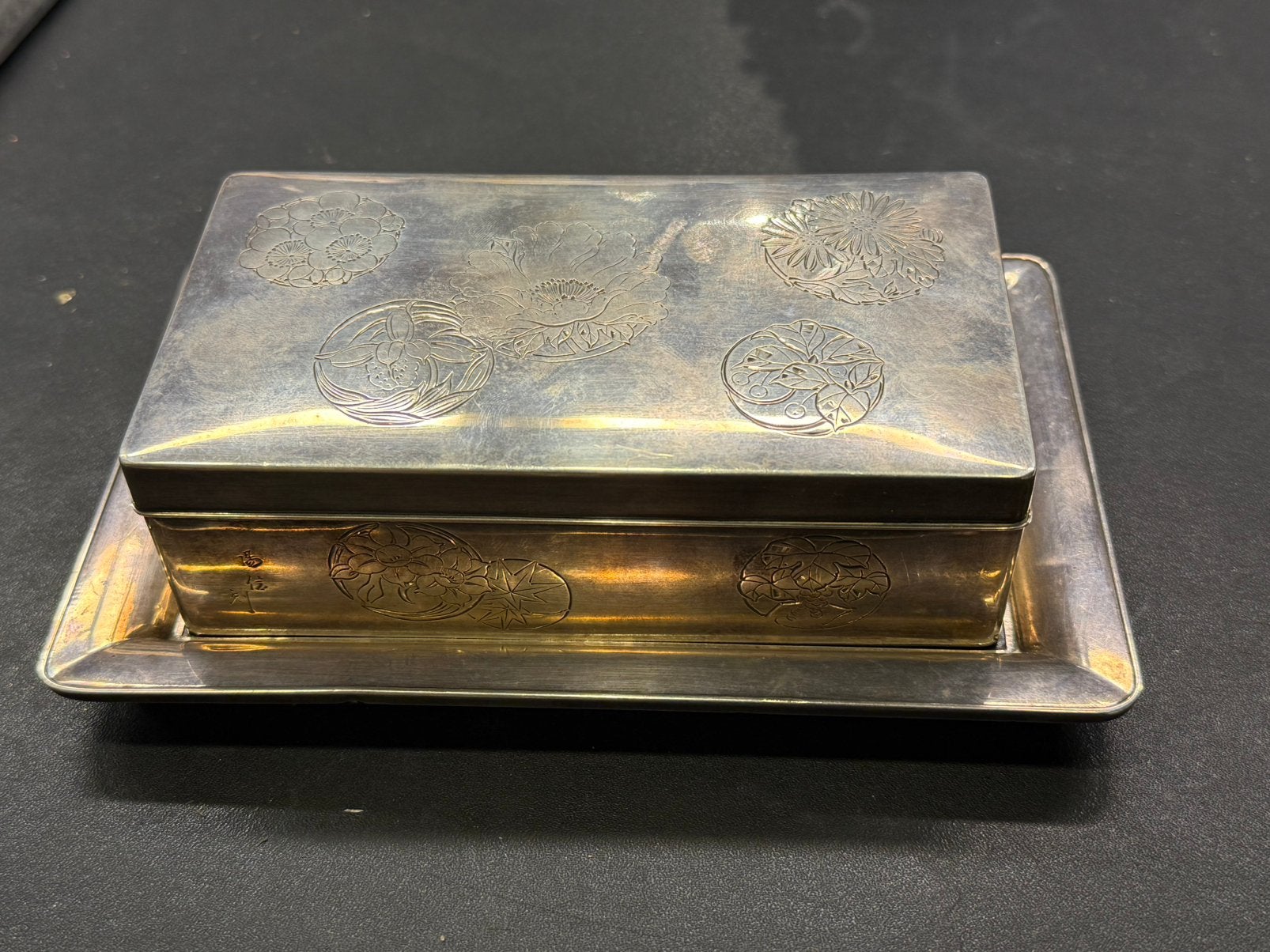 Chinees zilveren dekseldoos, Ophalen of Verzenden, Zilver