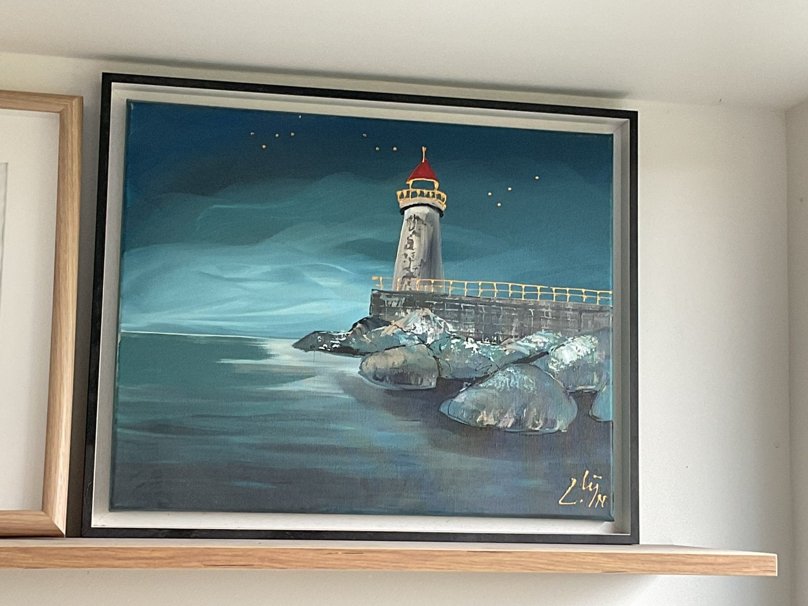 Schilderij - vuurtoren, Ophalen, Landschap