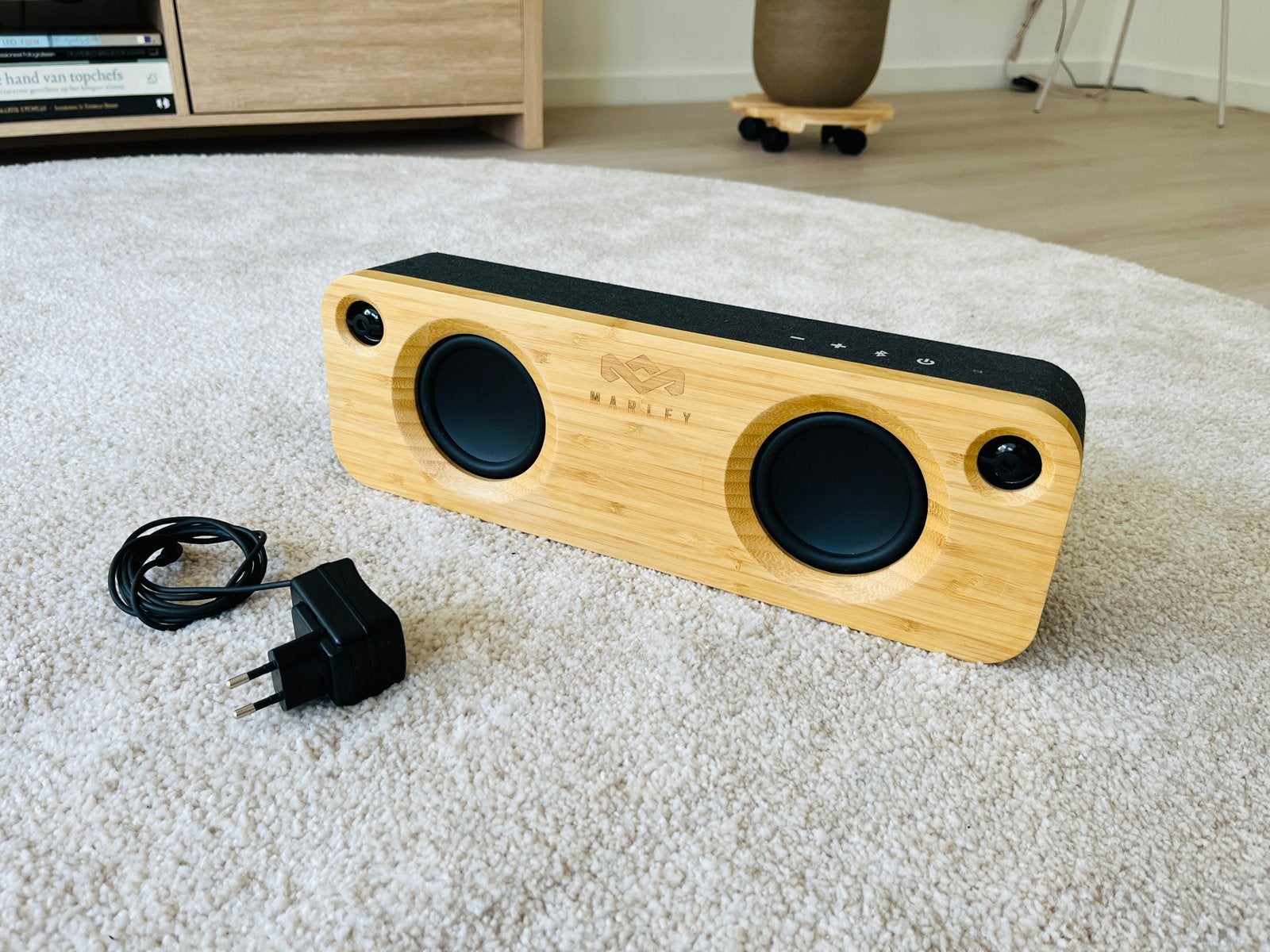 House of Marley Get Together Bluetooth Speaker Bamboe, Audio, Tv en Foto, Luidsprekers, Zo goed als nieuw, Draagbare speaker, AUX-ingang