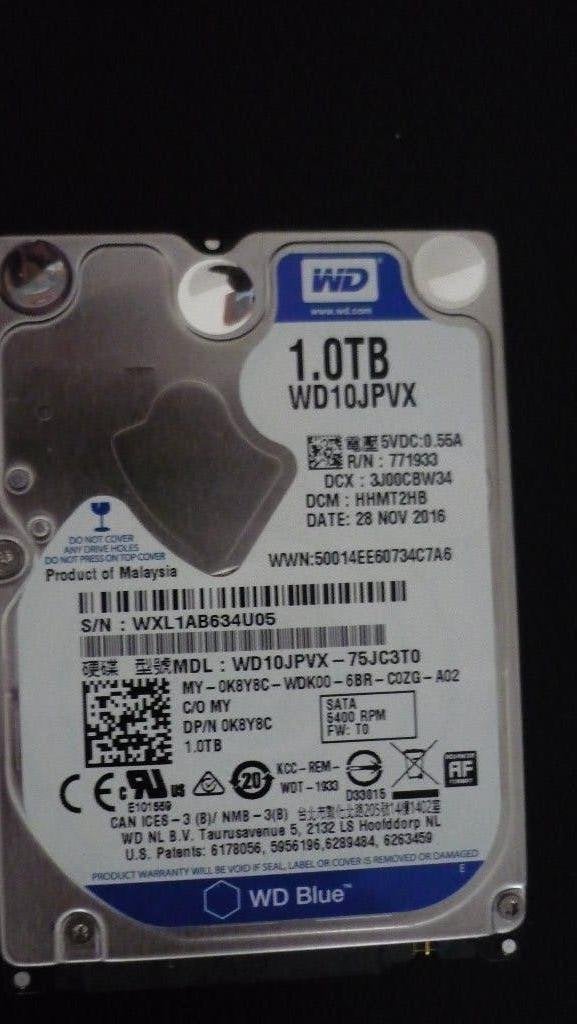 1000 gb 2,5 inch harde schijf Laptop formaat, Intern, Laptop, SATA, HDD
