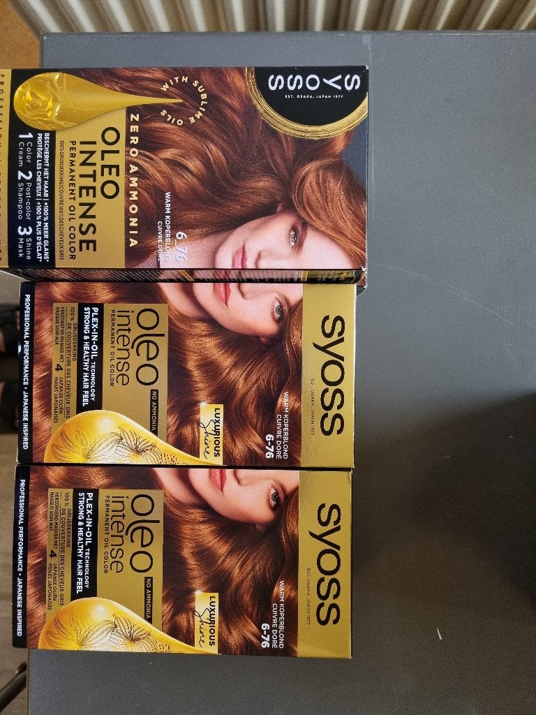 Syoss Oleo Intense Haarverf 6-76 Warm Koperblond (6 stuks), Ophalen, Nieuw, Overige typen