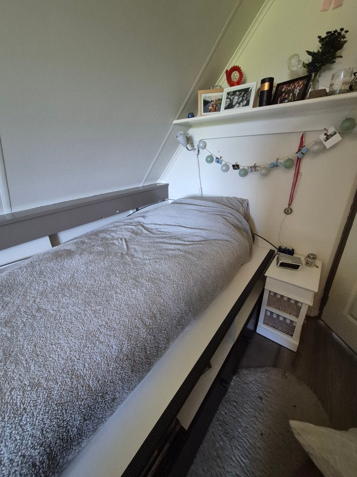 Bed 90x200 met opbergruimte, Ophalen, Overige materialen, 90 cm, Eenpersoons