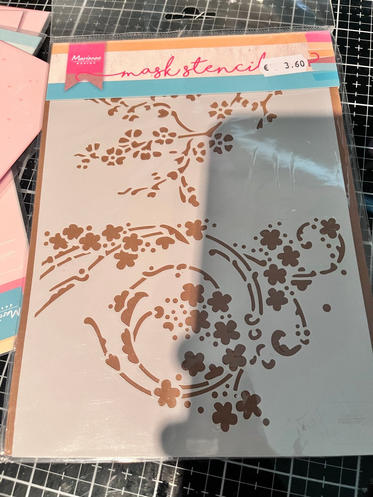 Marianne Design Mask Stencil Bloemen, Hobby en Vrije tijd, Nieuw, Kunststof, Overige merken, Knutselmateriaal