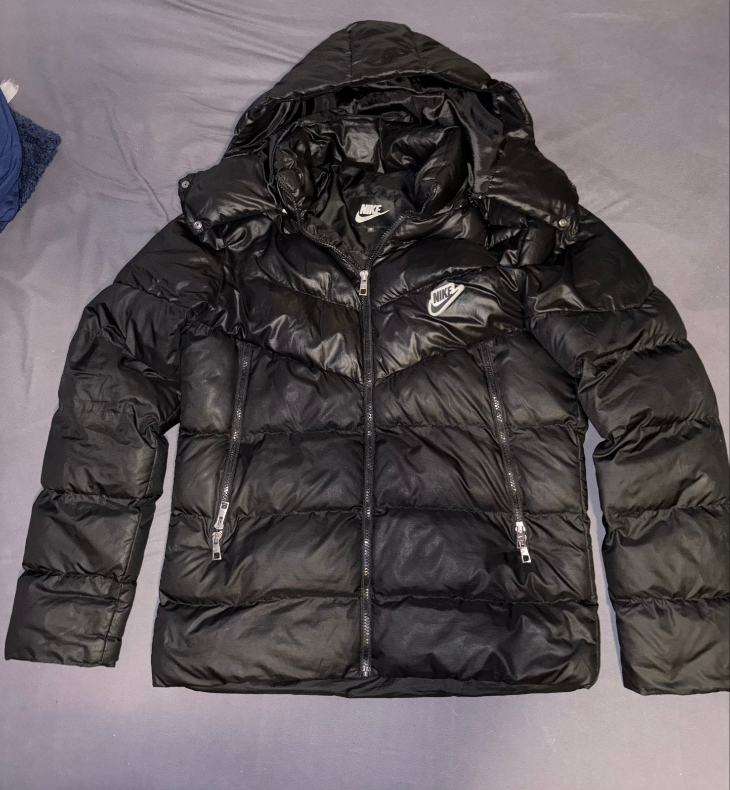 Nike Puffer Jas Zwart - klein beetje gebruikt, Kleding | Heren, Verzenden, Zo goed als nieuw, Maat 48/50 (M), Zwart