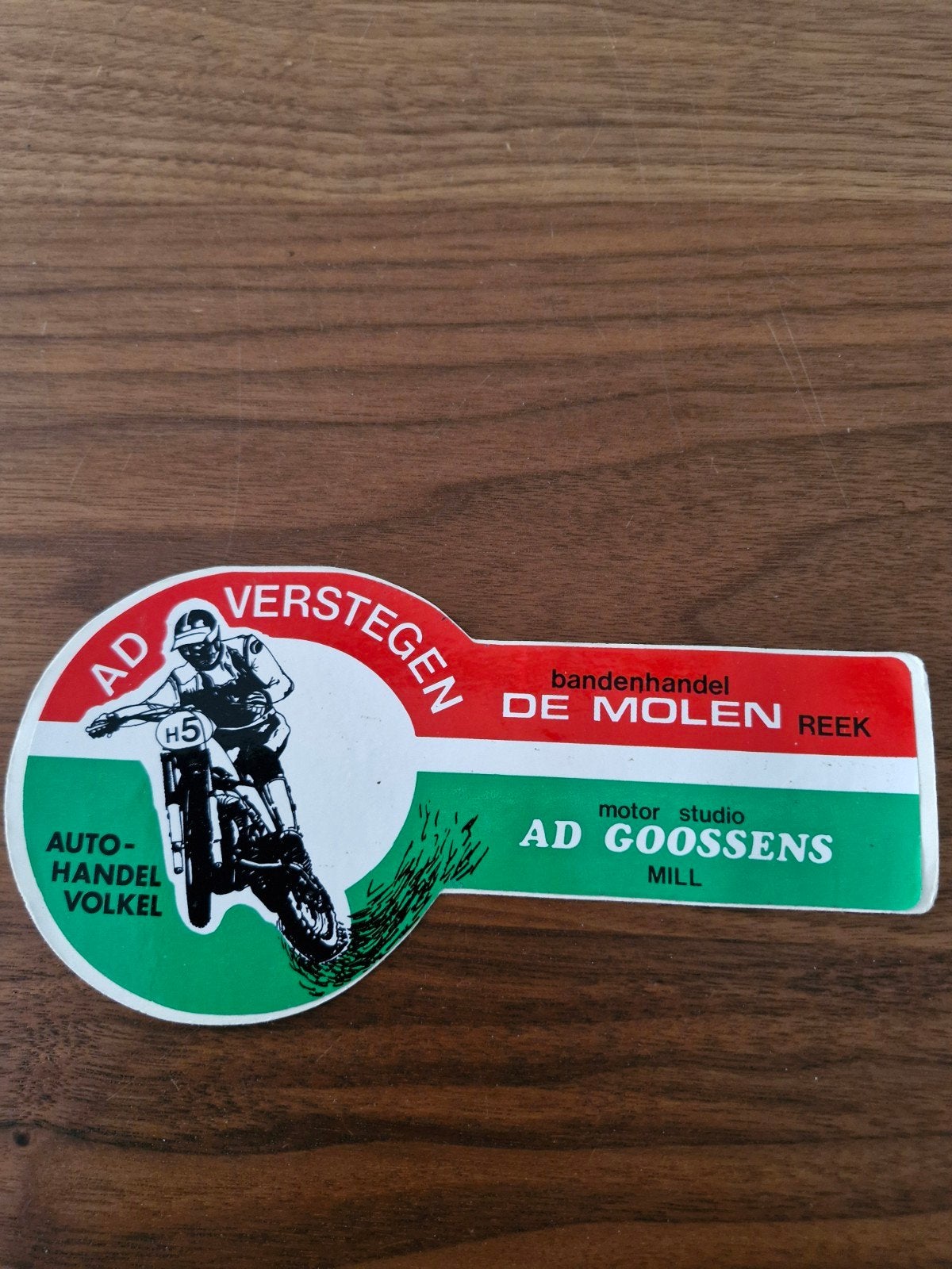 625 Vintage Sticker: AD Verstegen, De Molen Reek, Ad Goossen, Verzamelen, Ophalen of Verzenden, Zo goed als nieuw, Auto of Motor