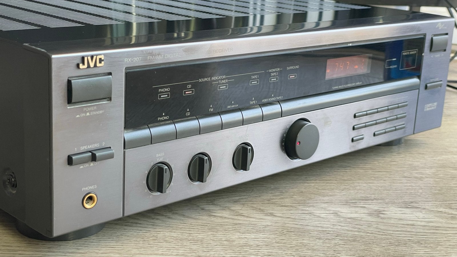 JVC Stereo Receiver RX-207TN met universele afstandsbedienin, Gebruikt, JVC, Ophalen of Verzenden, Minder dan 60 watt
