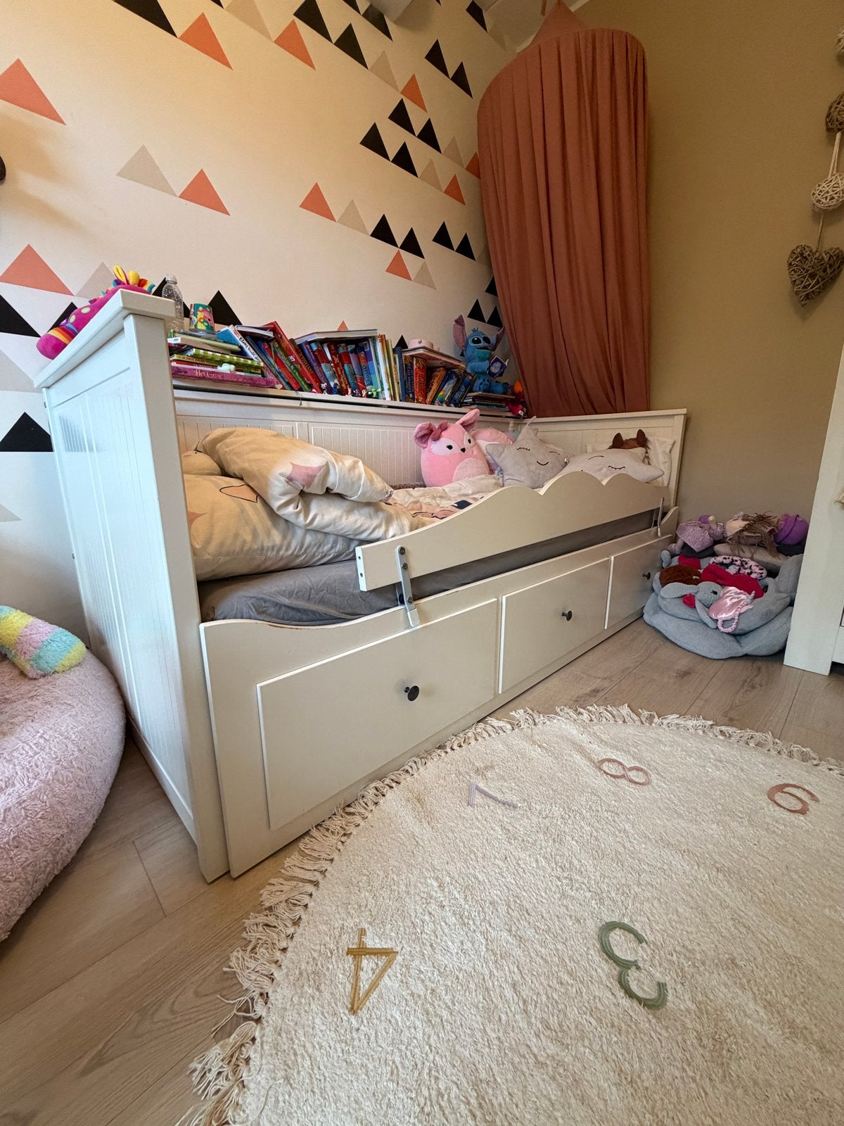 IKEA Hemnes bedbank 80x140 met 3 lades, Huis en Inrichting, Ophalen, 1234AB, Gebruikt, Wit