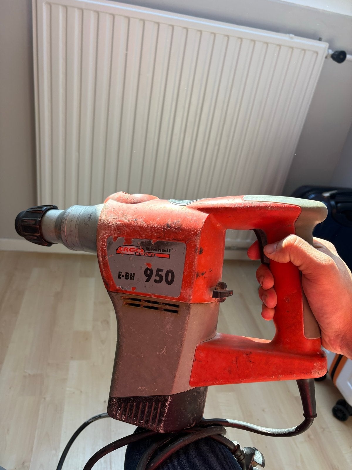 Einhell E-BH 950 Boorhamer met accessoires, Boor- en/of Breekhamer, Ophalen of Verzenden, Klopboormechanisme, Gebruikt
