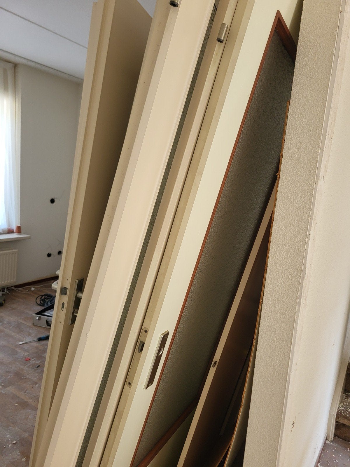 7 deuren zonder deurpost, met en zonder glas, Gebruikt, 80 tot 100 cm, Binnendeur, Ophalen of Verzenden