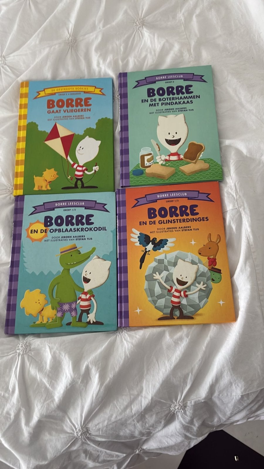 4 Borre leesclub boekjes - Jeroen Aalbers, Boeken, Ophalen of Verzenden, Gelezen, Fictie algemeen