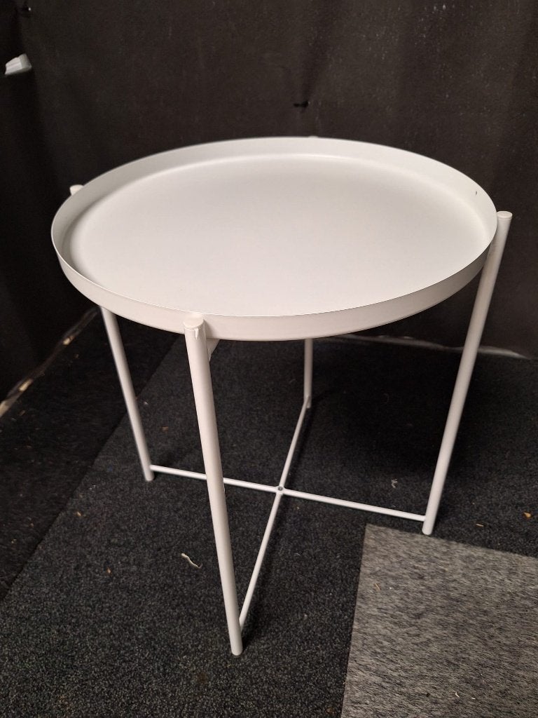 Bijzettafel wit Ø45xH53 (per 10 stuks), Huis en Inrichting, Tafels | Bijzettafels, Minder dan 55 cm, Rond, Nieuw, Ophalen