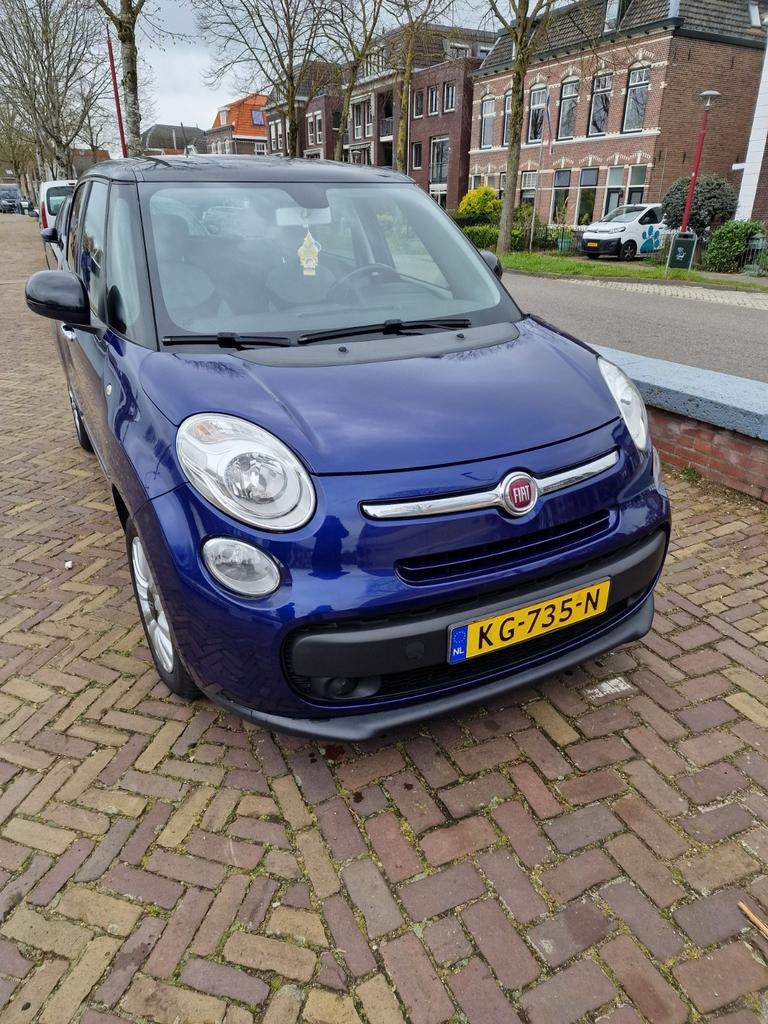 Fiat 500L 0.9 Twinair 2016 Blauw, Auto's, Alcantara, Origineel Nederlands, Handgeschakeld, Grijs