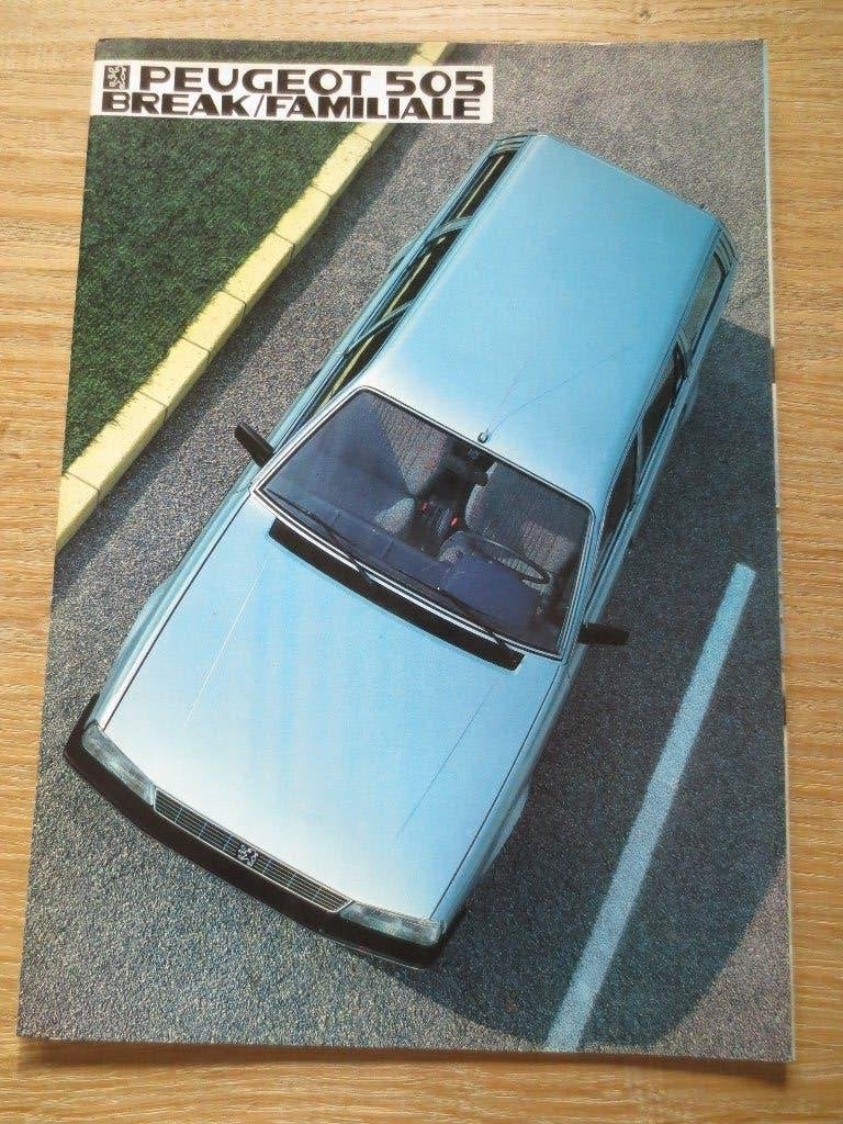 Autofolder: Peugeot 505 Break /Familiale . Folder is nieuw., Ophalen of Verzenden, Nieuw, Peugeot
