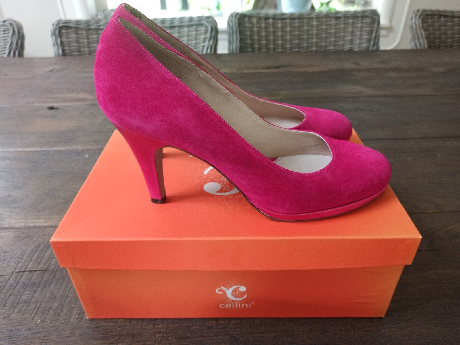 Cellini suède pumps cyclaam -1x gedragen op feest.41, Pumps, Cellini, Nieuw, Ophalen of Verzenden