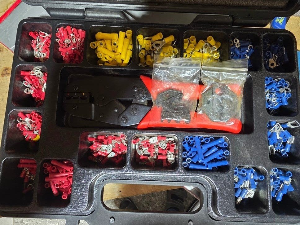 Kabelschoen set met professionele tang en 3 krimp bekken, Ophalen of Verzenden, Nieuw